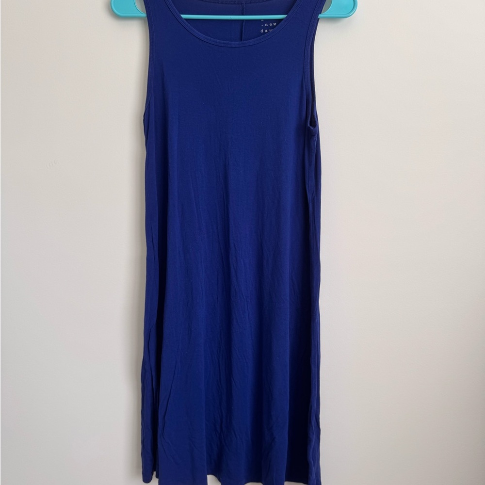 A New Day Blue Sleeveless Mini Sundress